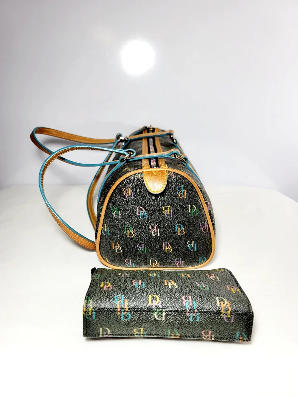 Dooney & Bourke Classic Y2K Rainbow Colored Barrel Bag. - Picture 6 of 11